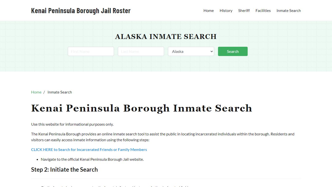 Kenai Peninsula Borough, AK Detainee Lookup