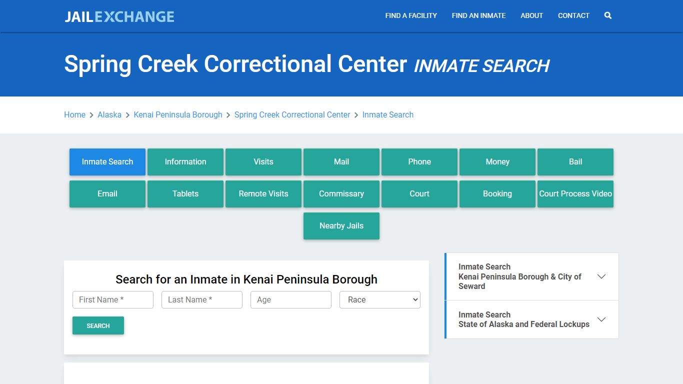 Spring Creek Correctional Center Inmate Search - Jail Exchange