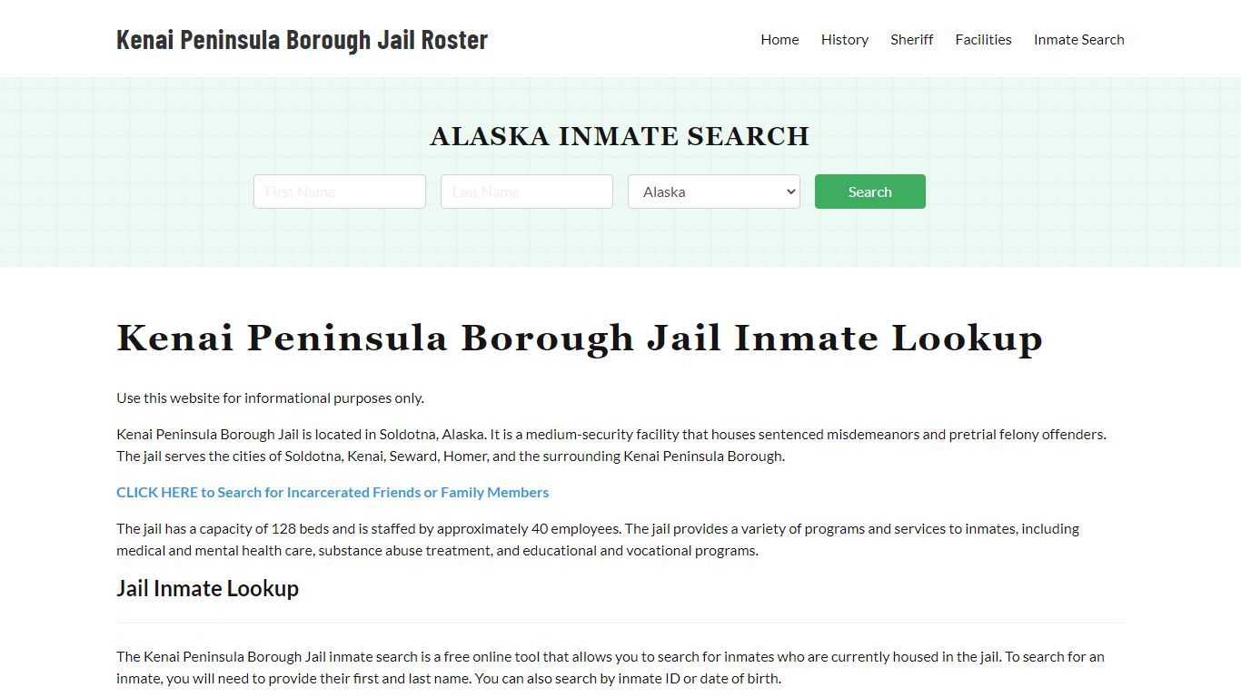 Kenai Peninsula Borough Jail Roster Lookup, AK, Inmate Search